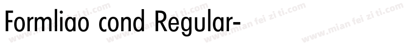 Formliao cond Regular字体转换
